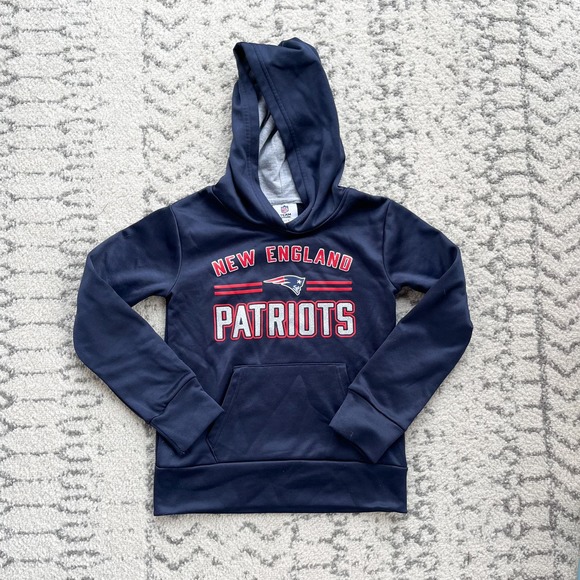 New England Patriots Youth Girls Hooded Polyester Sweatshirt M (7-8) - Picture 1 of 6